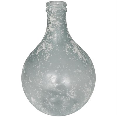 17" Clear Frosted Glass Vase