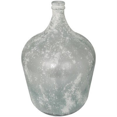 22" Clear Frosted Glass Vase