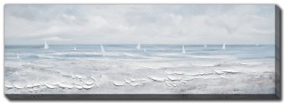 20" x 60" Playing in the Wind Coastal Canvas