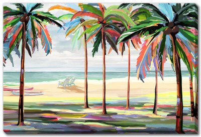 31" x 47" Tropical Escape Coastal Canvas