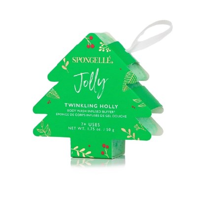 Green Twinkling Holly Fragrance Body Wash Infused Sponge