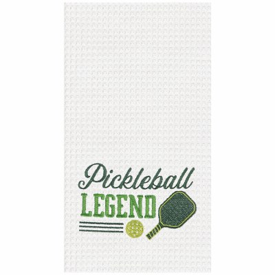 27" x 18" "Pickleball Legend" Waffle Weave Pickleball Kitchen Towel
