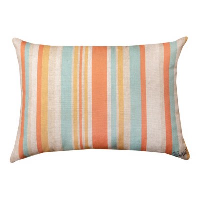 13" x 18" Multipastel Stripes Decorative Indoor/Outdoor Pillow