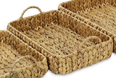 12" x 18" Natural Woven Tray With Handles