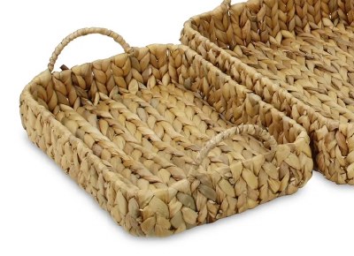 10" x 15" Natural Woven Tray With Handles
