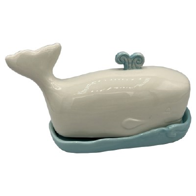 Cermaic Whale Butter Dish