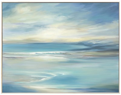 41" x 52" Contemporary Coastal Framed Canvas