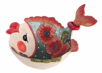 5" Round Kissy Fish Bowl With Spreader