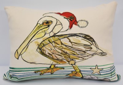 11" x 19" Christmas Pelican Decorative Pillow