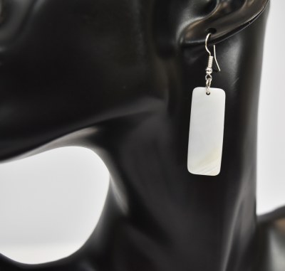 Long Rectangle Mother of Pearl Earrings