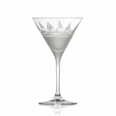 10 Oz Etched Regatta Martini Glass