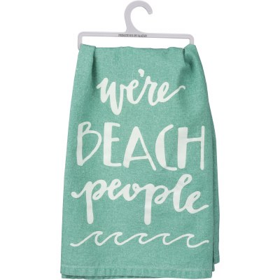 28" Sq "We're Beach People" Kitchen Towel