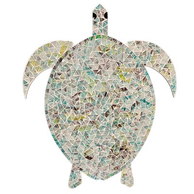 31" Multicolor Mosaic Sea Turtle Coastal WallArt Plaque