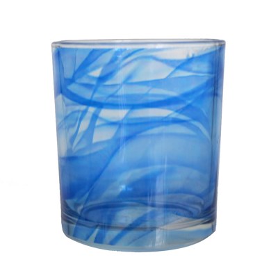 3" Blue Glass Votive Holder