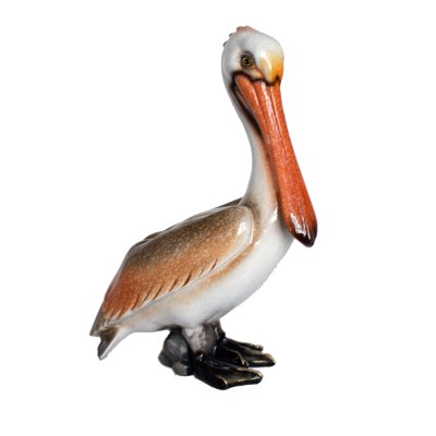 9" Multicolor Polyresin Pelican Figurine