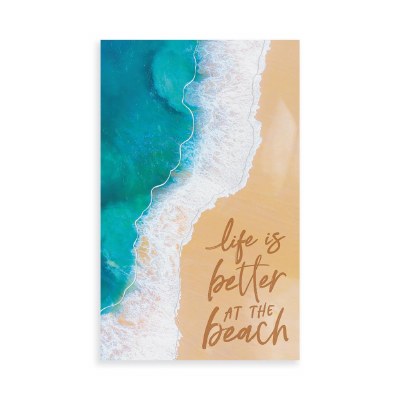 19" x 12" "Life is Better at the Beach" Coastal Wall Art Plaque