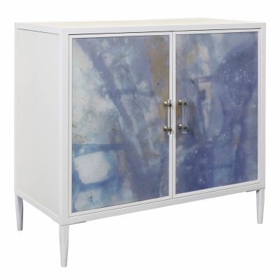 36" Two Ocean Blue Doors Cabinet