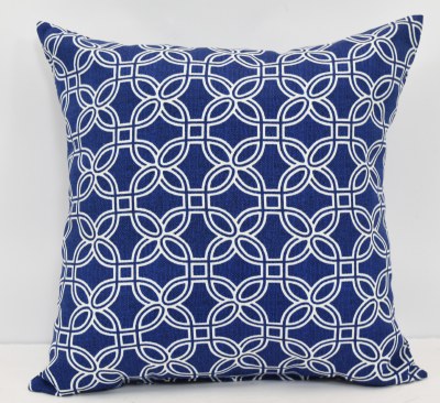 17" Sq Navy Trellis Decorative Pillow