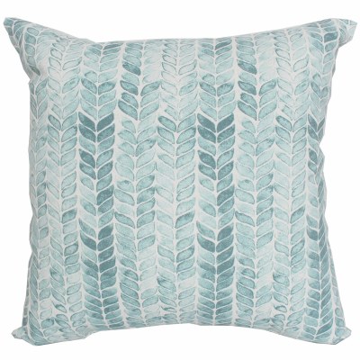 16" Sq Green Toned Pattern Decorative Pillow