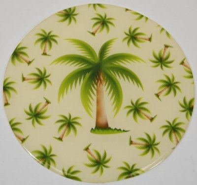 8" Round Palm Tree Trivet