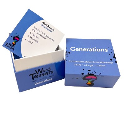 Box of Generations Word Teaser Trivia Cards