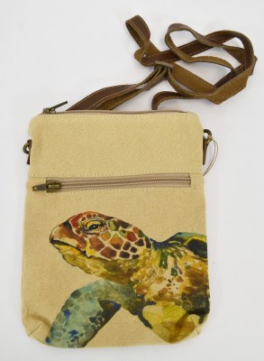 9" x 8" Slim Sea Turtle Sling Bag