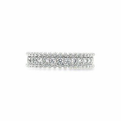 Size 7 Cubic Zirconia Band Sterling Silver Plated Ring