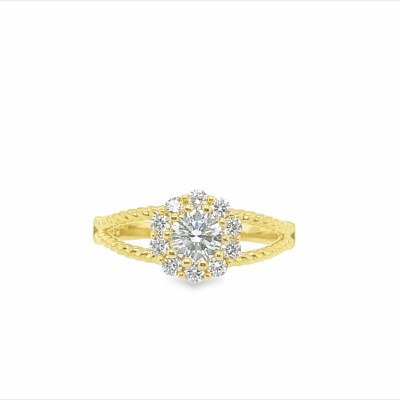 Size 6 Cubiz Zirconia Open Band Gold Sterling Silver Plated Ring