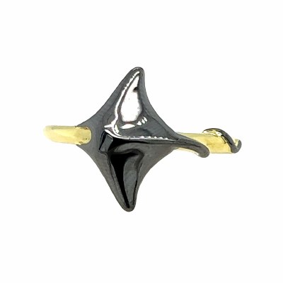 Size 7 Sting Ray Gold Sterling Silver Plated Ring