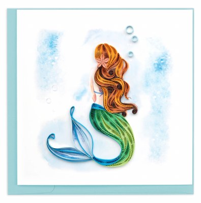 6" Square Mermaid Quilling Card