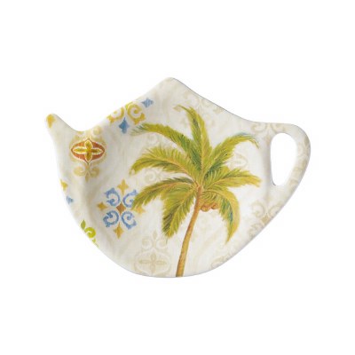 4" Palm Tree Melamine Tea Bag Holder