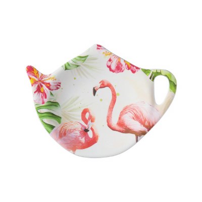 4" Flamingo Melamine Tea Bag Holder