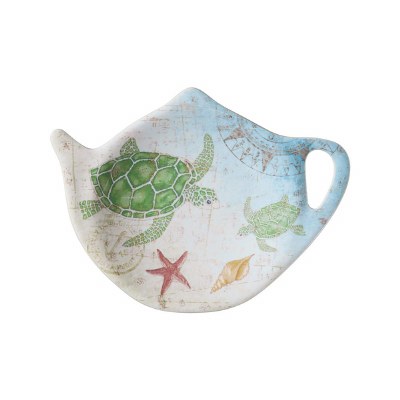 4" Sea Turtle Melamine Tea Bag Holder