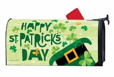 7" x 19" "Happy St. Patrick's Day" Mailbox Cover