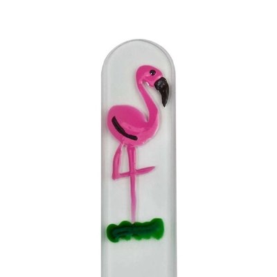 6" Glass Flamingo Nail File