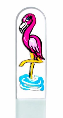 6" Glass Flamingo Nail File