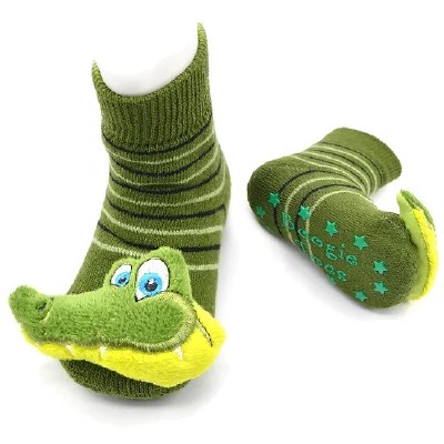 Size 0-1 Years Alligator Baby Rattle Socks