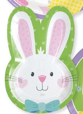 Pack of 8 Bunny Shape Paper Plates