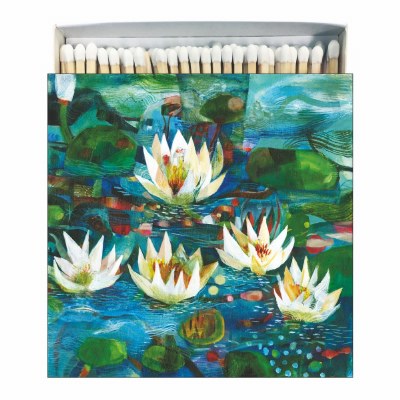 4" Square Waterlilies Box of Matches