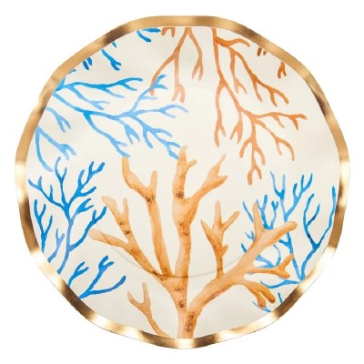 Pack of Eight 8" Round La Mer Paper Plates
