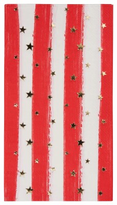 8" x 4" Red Stripes and Stars Guest Towels