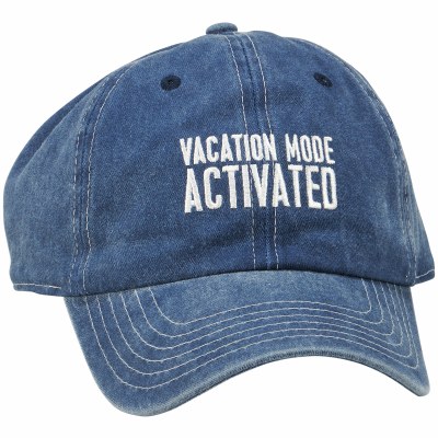 "Vacation Mode Activated" Blue Ball Cap