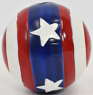 4" Red, White, and Blue Stars in the Center of Stripes Orb