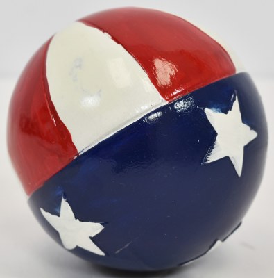 4" Red, White, and Blue Large Stars and Stripes Orb