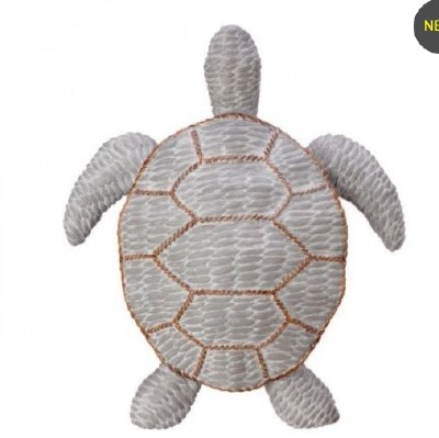 14" Gray and Brown Polyresin Sea Turtle Coastal Wall Art Plaque