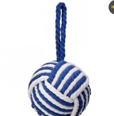 4" Blue and White Rope Orb