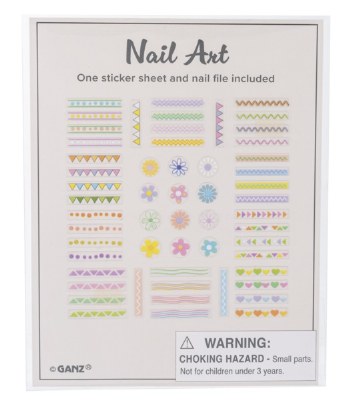 Stripes Sticker Nail Art With a Nail File