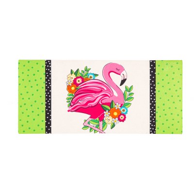 10" x 22" Floral Flamingo Sassafras Doormat Insert