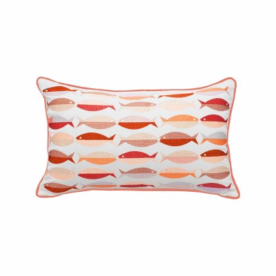12" x 21" Coral Fish Pattern Decorative Coastal Indoor/Outdoor Pillow