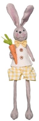 20" Bunny Holding a Carrot Shelf Sitter